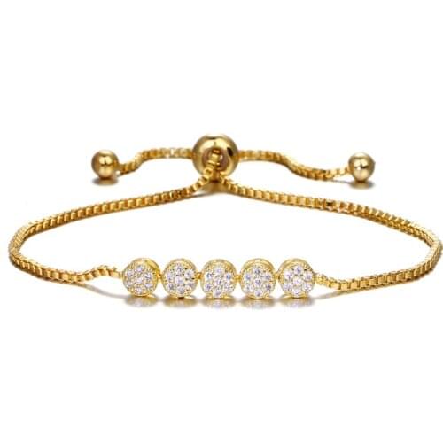 Bettyue Brand Concise Fashion Round Chain Link Adjustable Bracelet for Women AAA Solid Zircon Crystal Jewelry Wedding Gift