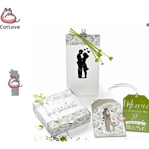 Catlove Hug Man Woman Metal Cutting Dies Scrapbooking Mold Knife Stencil Die Cuts Card Making Craft Embossing New Dies For 2020