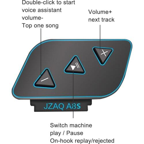 Motorcycle Bluetooth 5.0 Headset Helmet Intercom Up to 2 Riders 180h Standby Wireless Waterproof Interphone Headsets