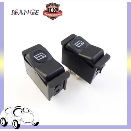 ISANCE 2PCS Rear Power Window Switch (Door mounted) Fit Mercedes-Benz 190E 190D 300D 380SE 500SEL 0008208410 / 000 820 84 10