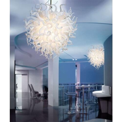 Spanish Multicolor Art Design Frosted Customized Colored Hand Blown Murano Glass Ceiling Lights Designer