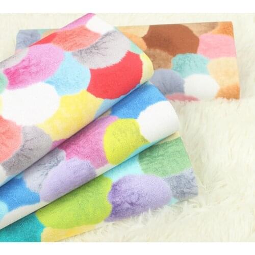 Quality cotton and linen fabrics for patchwork Fashionable wool ball printing fabric Handmade DIY bag dress fabric