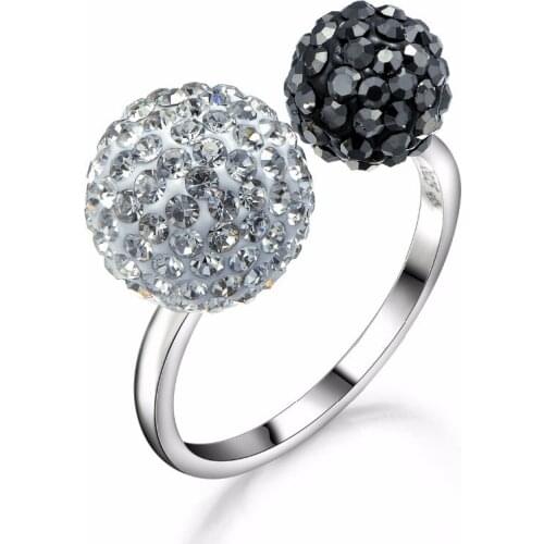 Dormith real 925 Sterling Silver rings with Cubic Zirconia rings Engagement Rings for Women jewelry Size Can Be Adjustable