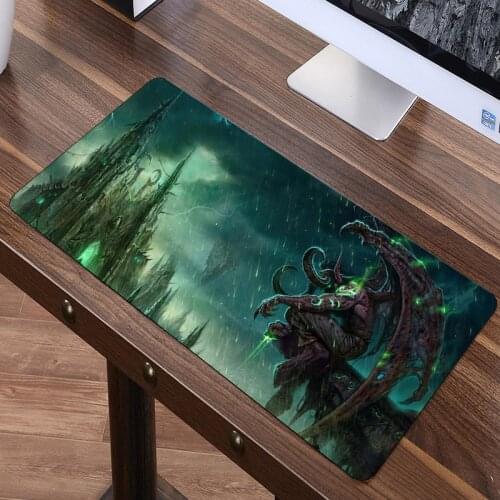 80x40cm World of Warcraft Mouse Pad Gamer XL Large Anti-Slip Big Desk Mousepad Gaming Locking Edge Computer Otaku Keyboard Mat