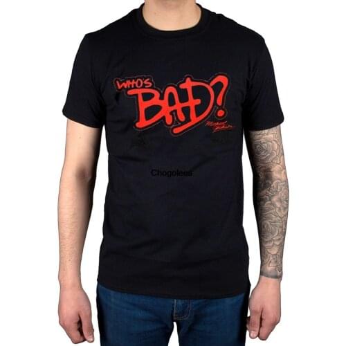 Michael Jackson Whos Bad Mens T-Shirt King Of Pop Jackson 5 Music