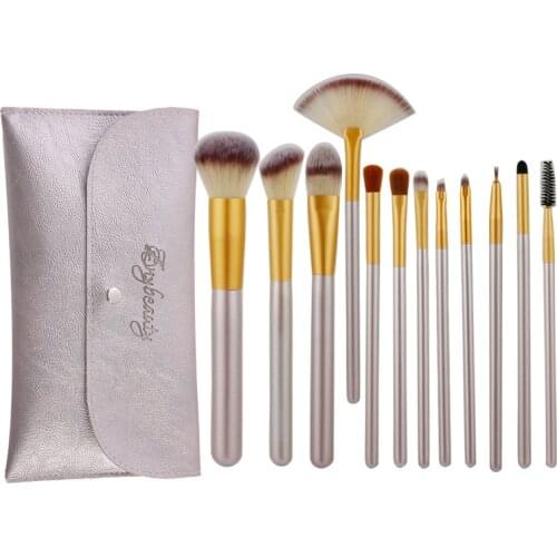24 / 18/ 12Pcs Makeup Brush Set Makeup Powder Eye Shadow Liquid Foundation Blush Mixed Beauty Makeup Bag Set Bag