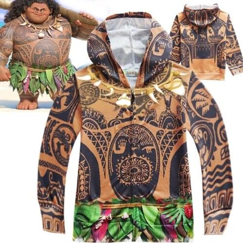 2021 new fashion brand boy jacket Halloween cosplay Maui cartoon new cardigan jacket childrens autumn jacket 3-10 years old