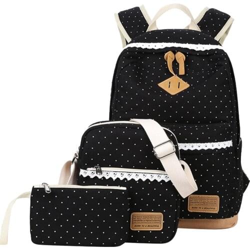 New Design 3 Pcs/Set Womens Backpack Fashion School Bags For Teenagers Girl Multifunction Women Bag Classic Backpack For Travel