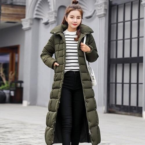 Fur Collar Parka Warm Basic Jackets Coat Women Harajuku Plus Size Long Winter Casaco Feminino Chaqueta Mujer Solid Woman Clothes