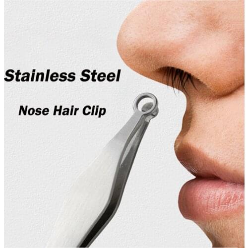 Eyebrow Tweezer, Stainless Steel Nose Hair Trimming Tweezers Round Tip Daily Beauty Tools for Nose Hair Removal, Eyebrow Trimmer