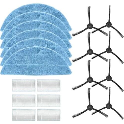Replacement Accessories for ILIFE V3 V3S V5 V5S Robot Vacuum Cleaner,Side Brushes Hepa Filters Mop Cloth Accessories