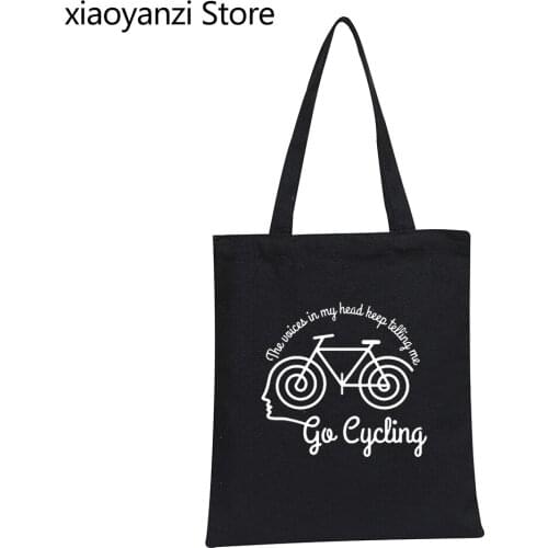 Voices In My Head Cyclinger RLTW Handbag Cycle Cyclinger Bicycle Basic Models Casual Eco Shoulder Bag Reusable Shopper Bags