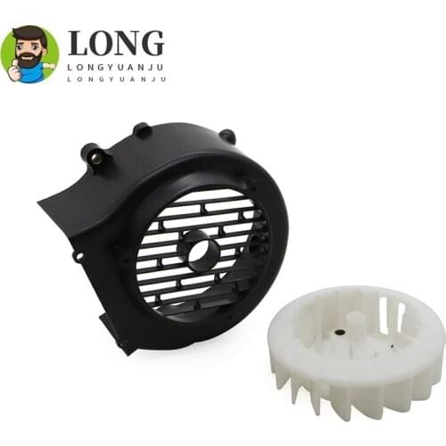 Motorcycle scooter engine cooling fan and casing For GY6 125 150 152QMI 1P52QMI 157QMJ 1P57QMJ Engine spare parts