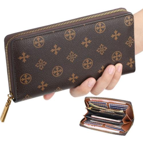 Retro Womens Wallet and Purse Multi-functional Long Purse Zipper Phone Wallet Louis Money Luxury Designer Card Holder