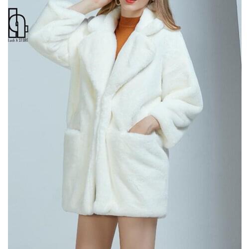 Women Mink Faux Fur Coat Female Winter Warm Fake Fur Lady Coat Casual Jacket Chaquetas De Mujer Peludas шуба из искусственного