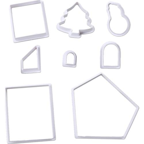 1Set Baking Tool DIY Fondant Chocolate Cake Embossing Stencil Mold 3D House Scenario Cookie Cutters Biscuit Mold Biscuit Mold