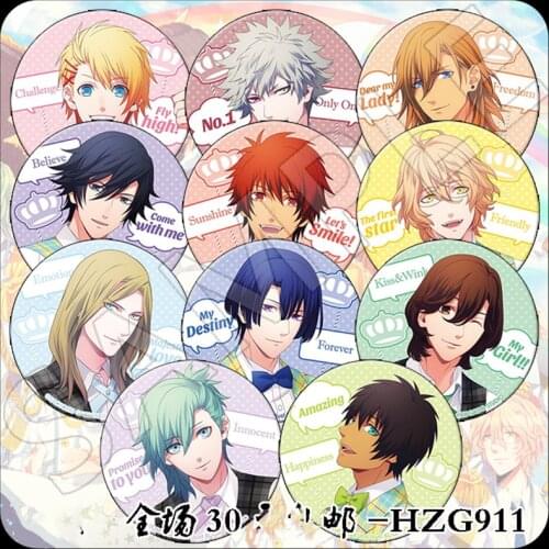 1pcs 58MM Game Uta No Prince-Sama Brooch Backpack Kurusu Syo Tokiya/hayato Badge Pins Icons Present Gift