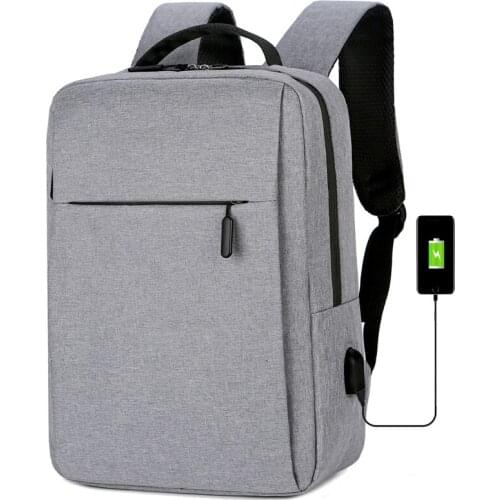 15.6 Inch Computer Backpack Rucksack USB Charging Men School Laptop Shoulder Bags Waterproof Leisure Male Business Causal Pack
