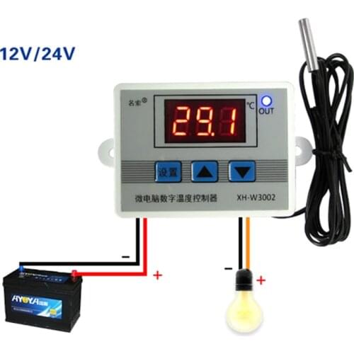 220V 12V 24V Digital LED Temperature Controller Thermostat Switch Probe Sens -Y103