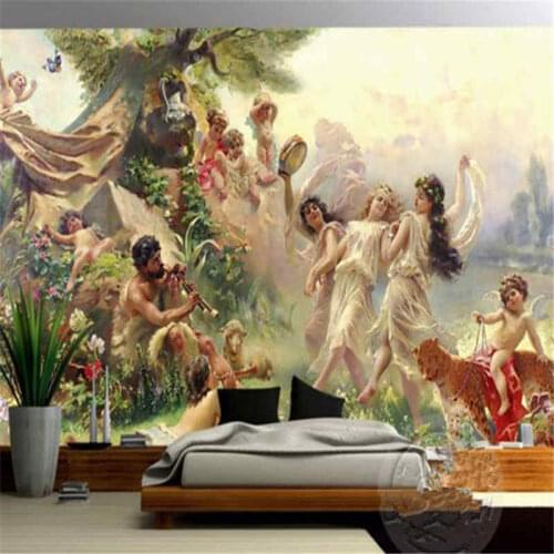 3d wall papers European classical oil painting angel paradise angle murals for living room background home decoration wallpapers