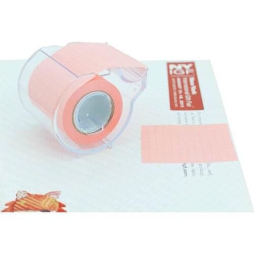4A Roll Sticky Notes Full Adhesive 2 x 315 Inches Neon Pink Grid Stationery Kawaii Planner Sticker Memo Pad 4A PSS 9-1 NP Grid