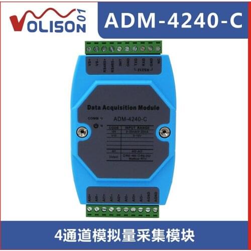 ADM - 4240 C 4 way analog data acquisition module 4-20mA 0-10V 0-20mA to 485 MODBUS
