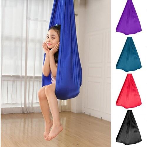 60%HOTOutdoor Indoor Soft Nylon Elastic Swing Seat Hammock for Sensory Child Therapy