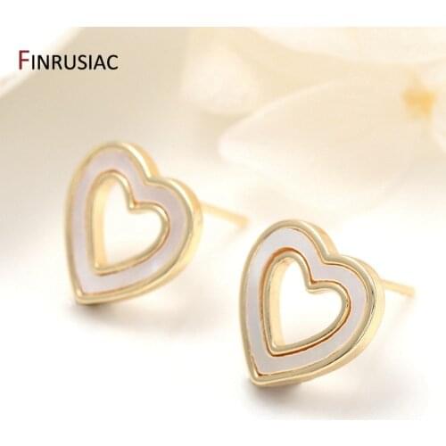 Jewellery Making Supplies 2020 Fashion New Heart Earring Accessories Earring Hooks For DIY Craft 14k gold plated
