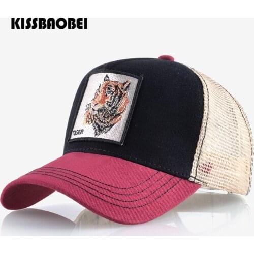 Tiger Embroidery Baseball Cap Men Women Snapback Caps Breathable Mesh Hip Hop Hats Unisex Casual Tiger Bone Casquette Gorras