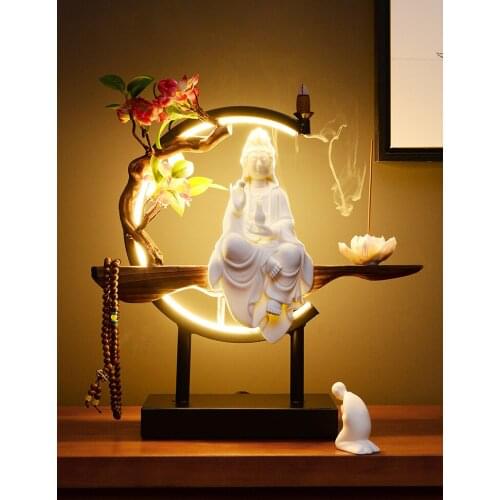 Large Eletric Incense Burner Holder Set Lamp Smoke Incense Burner Indoor Waterfall Zen Garden Incensario Home Decoration YD50XL