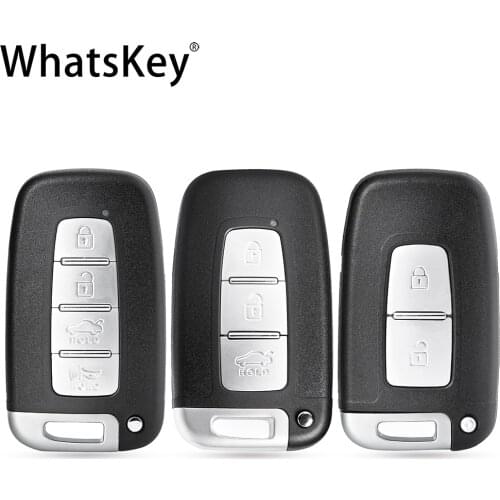 WhatsKey Remote Key Shell For Hyundai I30 I45 Ix35 Tucson Elantra Veloster Equus Genesis Sonata For Kia Blank Smart Key Fob Case