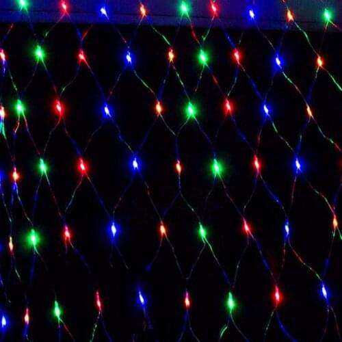 4*6m color lighting net LED string lamps anti-freeze flashing lamp Chrismas Day tree decorative hanging lamps CD50 W05