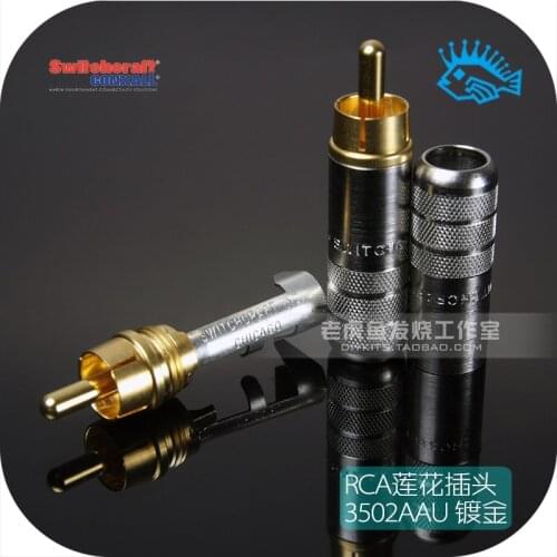 1pcs/4pcs Contact gold plating shell Nickel plating American Switchcraft 3502AAU RCA Lotus Plug New Original