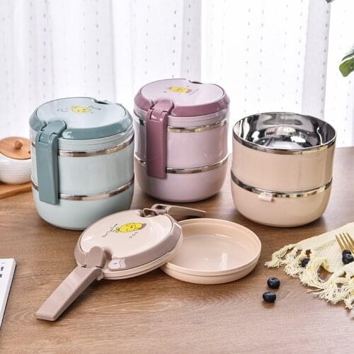 Stainless steel lunch box Multi-layer food container Food grade material Leakproof tableware Adult or child portable bento box