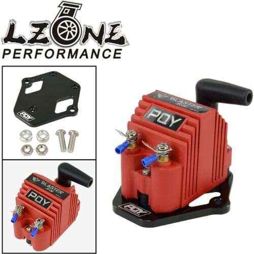 LZONE - Universal Blaster Ss 12V High Output External Male E-Core Ignition Coil With Kits Adaptor + Bracket Mount Kit