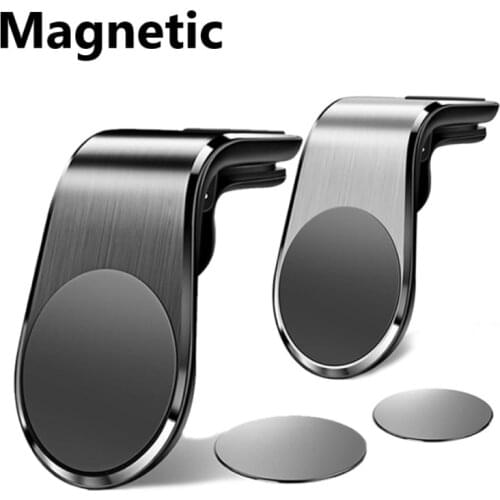Magnetic L-Type Phone Holder in Car Mobilephone Stand Clip on Mount Car Magnetic Phone Holder for All Model Cellphone Universal