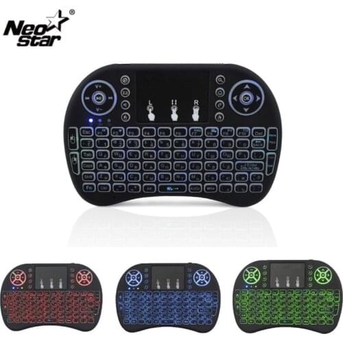 Mini Keyboard I8 2.4G Wireless Keyboard Receiver Optical Mouse Russia English Spanish Version Keyboard For Android TV Box PC