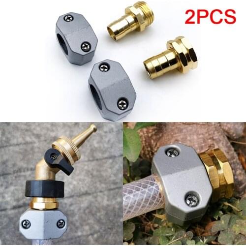 2pcs Garden Hose Repair Kit Aluminum Mender Female Male Hose Connector 5/8" 3/4"