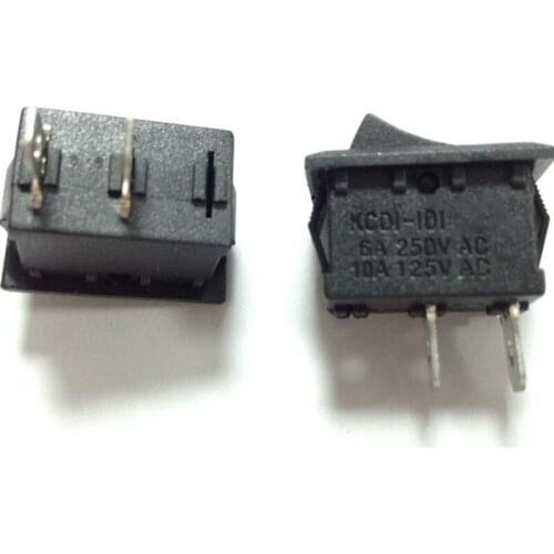 5pcs/lot 2Pin Snap-in ON/OFF KCD1-101 Car Boat Round Rocker Toggle SPST Switch 125V 6A