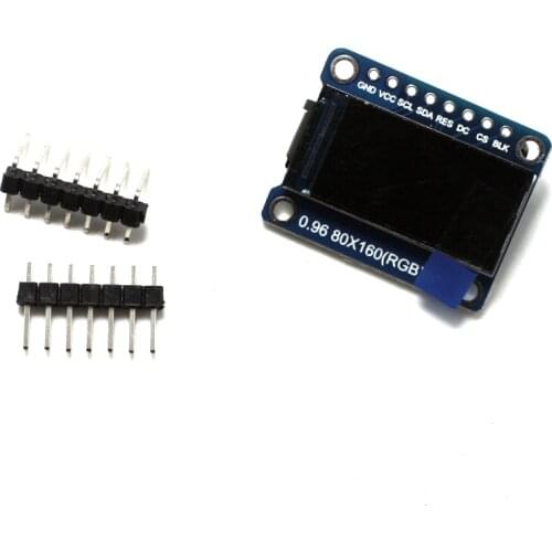 0.96 inch LCD Full Color Display Module IPS TFT SPI 65K 80X160 DIY Kit ST7735 Drive IC 80*160 3.3V SPI Interface