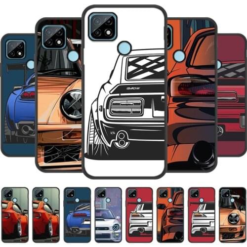 Realme C21 C11 C3 C25 C2 C15 C12 8 7 Pro Case Car Tail Light Cover Realme Narzo 20 7i V13 A93 A94 A91 A92S A5 A9 A83 A79 A73 A72