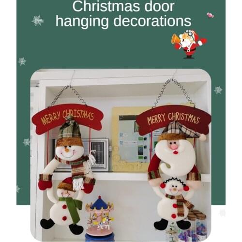Christmas New Year Supplies Santa Snowman Door Decoration Pendant Window Ornaments Christmas Gifts Ornaments Decor