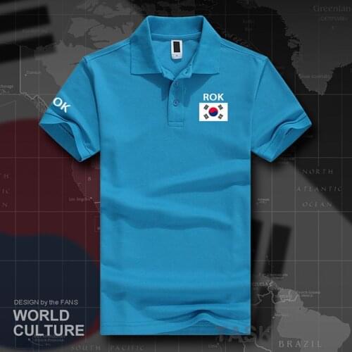 Republic of Korea South KOR polo shirts men short sleeve white brands printed for country 2017 cotton nation team Korean flag