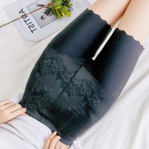 High Waist Abdomen Closing Four Corner Pants Womens Urban Leisure Bottoms Summer Non Crimping Thin Safety Pants Bottoms Shorts