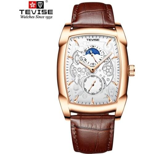 Tevise Men's Watch With Leather Strap