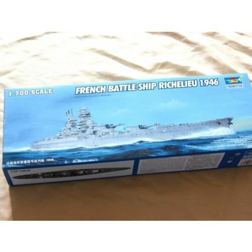 Trumpeter 05751 1/700 Scale French Battleship Richelieu 1946 Model Warship TH06847-SMT6