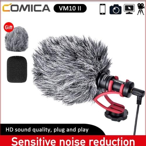 Comica CVM-VM10 II Video Microphone Directional Shotgun on Camera MIC for DJI OSMO Smartphone GoPro Micro Smartphone Recording
