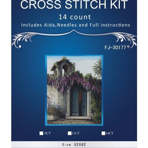 Top Quality Lovely Hot Sell Counted Cross Stitch Kit Old World Holiday Ornaments Similar DMC fj-30177 flowers door