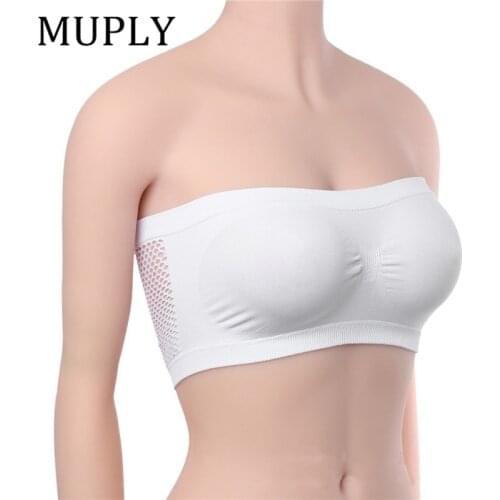 Chest Wraps Tube Tops Plus Size Women Fashion Seamless Strapless Soft Anti Expose High Elastic Mesh Wrapped Invisible Strapless