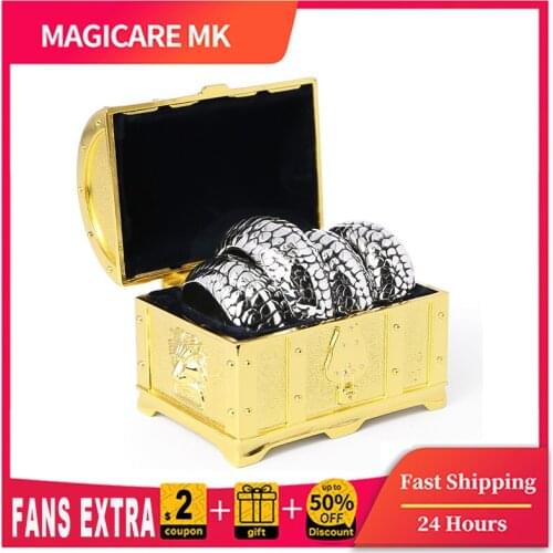 Gold Dragon Scales Male Glans Ring Penis Lock Stainless Steel Cock Ring Metal Ball Stretcher Scrotum Delay Ejaculation Sex Toys